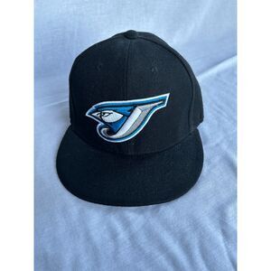 Toronto Blue Jays Fitted New Era 59Fifty Baseball Hat Black, Size 7 1/4